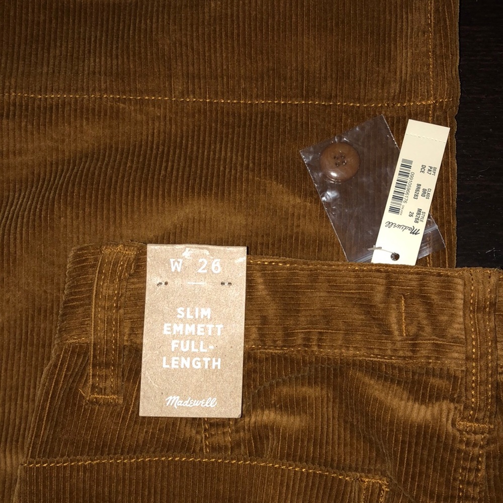 Madewell Emmett slim full length cord